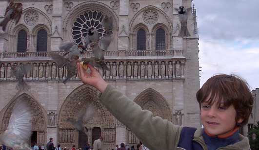 Feeding HOSP at Notre Dame in France. Photo by Bet Zimmerman